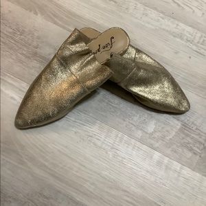Free People gold shoes